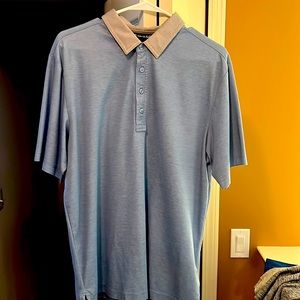 Travis Mathew Mens Golf Polo, Blue, Size L